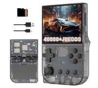 R36VX Consola de Videojuegos 128G, Consola de Juegos Retro Preoload 40000 Juegos con 20+ simuladores,Plug and Retro Play Video Jeu pour ecran IPS 3.5 Pulgadas 640*480 affichage, Noir