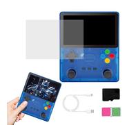 R39S Consola de Juegos de Mano con más de 20000 Juegos clásicos, 4 Pulgadas Mini Consola de Juegos de vídeo de Pantalla Grande Soporte Gamepad y TV out, Consola de Juegos de Bolsillo portátil (Azul)