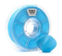 R3D Filamento PLA 3D de 1,75 mm, impresión de alta velocidad de 0-370 mm/s, precisión dimensional +/- 0,02 mm, carrete de plástico transparente de 1 kg (Azul Claro)