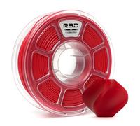 R3D Filamento PLA 3D de 1,75 mm, impresión de alta velocidad de 0-370 mm/s, precisión dimensional +/- 0,02 mm, carrete de plástico transparente de 1 kg (Rojo)