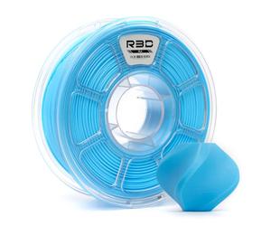 R3D Filamento PLA 3D de 1,75 mm, impresión de alta velocidad de 0-370 mm/s, precisión dimensional +/- 0,02 mm, carrete de plástico transparente de 1 kg (Azul Claro)