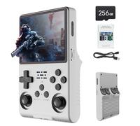 R40S Consola de videojuegos de mano retro, 30.000 juegos retro en 1 consola de juegos con sistema Linux de código abierto, tarjeta TF de 256 GB, pantalla IPS de 3.5 pulgadas y batería de 3800 mAh