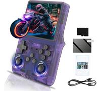 R40S Pro Consola de Juegos de Mano con más de 30000 Juegos clásicos,Video Consola Retro portátil HD 256G,Pantalla IPS de 3,5 Pulgadas Mini Arcade Build in Dual System,45+ emuladores,3800 mAh (Morado)