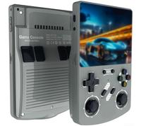 R40XX - Consola de juegos de mano retro de 128 G, 4.2 pulgadas para sistema LINUX para Arcade Bluetooth, consola de juegos en línea de dos jugadores (gris)
