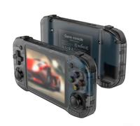 R46H Consola de juegos portátil retro, pantalla IPS HD 4.5, para Linux OS, consola de juegos portátil para viajes, regalos de cumpleaños para adolescentes, novios (R46H-64G negro)