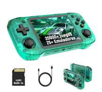 R46H Consola de Juegos Retro Portátil 128GB, Consola con Emuladores con 20000+ Juegos y 25+ Emuladores, Sistema Linux, Pantalla HD de 4,2 Pulgadas, Joysticks 3D, Batería 3000mAh (Naranja Translúcido)