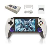 R50s Consola Retro Portátil con 20000/25000+ Juegos incorporados,Pantalla IPS de 4.0 Pulgadas,64/128G,20+Emuladores,Batería de 3000mAh,Open Source E System (128G,Blanco)