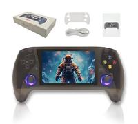 R50s Consola Retro Portátil con 20000/25000+ Juegos incorporados,Pantalla IPS de 4.0 Pulgadas,64/128G,20+Emuladores,Batería de 3000mAh,Open Source E System (128G,Negro)