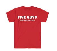 R5YGxdsewws Five Guys Burgers Logo Men's Red T-Shirt