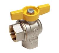 R783GBX003 Válvula de bola de ángulo, puertos H-H, Rp 1/2" GIACOMINI