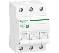 Schneider Electric R9F23316 Disyuntor Resi9 3P B16A características 6kA, Blanco, 3 Polig