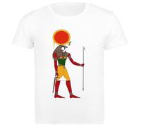 Râ Le Dieu Égyptien EST Le Soleil Camiseta Básica Algodón Blanca Hombre Cotton Male T-Shirt White Men