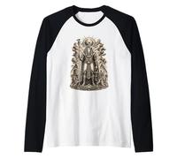 Ra Sun God Falcon Guardian Antiguo Egipcio Mítico Arte Camiseta Manga Raglan