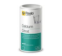 Raab Vitalfood Polvo de citrato de calcio (160 g) - 100% citrato de calcio sin aditivos, vegano, buena dosificación, atletas, apoyo muscular y hueso, equilibrio electrolítico