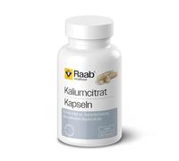 Raab Vitalfood® Cápsulas de citrato de potasio (60 piezas) - El potasio ayuda a mantener la presión arterial normal, como compuesto de citrato orgánico, solo 2 cápsulas al día, vegano, sin aditivos