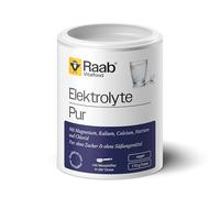 Raab Vitalfood Electrolitos Pur (170 g) - Electrolitos sin azúcar y sin edulcorantes, perfecto para deportistas en caso de pérdida de líquidos, vegano, con cuchara medidora, para músculos, nervios