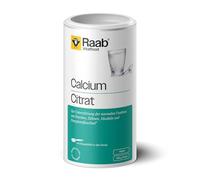 Raab Vitalfood Polvo de citrato de calcio (160 g) - 100% citrato de calcio sin aditivos, vegano, buena dosificación, atletas, apoyo muscular y hueso, equilibrio electrolítico