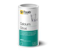 Raab Vitalfood Polvo de citrato de calcio (160 g) - 100% citrato de calcio sin aditivos, vegano, buena dosificación, atletas, apoyo muscular y hueso, equilibrio electrolítico