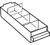 raaco 106757 - Separador para revistas (250-1, 1Sa=36), 45 x 75, transparente