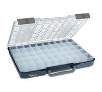 raaco CarryLite 55 5x10-50: Organizador de Tornillos Ligero, con 50 Compartimentos, Capacidad de Carga 10 kg, Almacenamiento Seguro, Tapa Transparente, Caja Organizadora Tornillos 33 x 41,3 x 5,7 cm