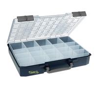 raaco CarryLite 80 5x10-20: Organizador de Tornillos Ligero, con 20 Compartimentos, Capacidad de Carga 13 kg, Almacenamiento Seguro, Tapa Transparente, Caja Organizadora Tornillos 33 x 41,3 x 7,9 cm