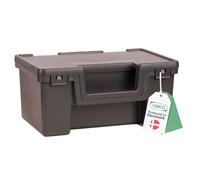raaco Solid 1 Caja de Herramientas Apilable 17 x 27,5 x 12,5 cm, Maletín para Herramientas en Plástico con Asa de Transporte, Capacidad 15 kg, Organizador de Herramientas Ligero, Resistante a Choques