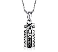 RAAJSI Caja de Deseos Hexagonal Retro Collar de Caja de oración Secreto de urna de alijo Joyería Titular de Ceniza Puede Abrir Nuevo diseño Abrir Collar Delicado