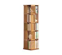 RAAMAE Estanteria Giratoria 360 Libros Hecho de Material de Bambú Estantería de Gran Capacidad de Carga for Dormitorio for Sala de Estar Sala, Color Madera/Marrón (Color : Wood Color)