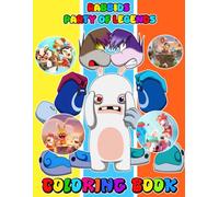 Rab-bid's Party Coloring Book for fan teen men women kid: Cute, Easy, Bold Coloring Pages for Relaxation & Fun Easy Coloring Pages