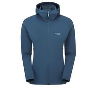 Rab Borealis - Chaqueta con capucha para mujer, abrigo ligero repelente al agua para senderismo y escalada, Azul tempest, M