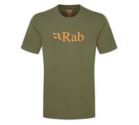 Rab Camiseta de algodón orgánico transpirable con logotipo de Stance para hombre, para senderismo, escalada y uso casual, Ejército, M