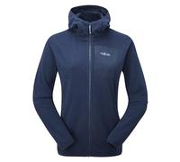RAB Chaqueta de forro polar con capucha y cremallera completa para mujer Tecton para senderismo y escalada, multicolor/fantasía (Deep Ink), S