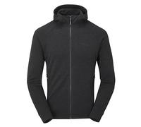 Rab Nexus - Sudadera con capucha para hombre, chaqueta de forro polar ligera con cremallera completa para senderismo y escalada, Negro, M