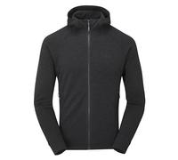 Rab Nexus - Sudadera con capucha para hombre, chaqueta de forro polar ligera con cremallera completa para senderismo y escalada, Negro, M