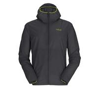 Rab Sudadera con capucha Vital para hombre, chaqueta ultraligera resistente al viento para senderismo, correr y escalar, grafeno, Large