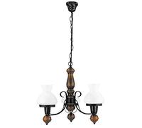 Rabalux Petronel lámpara colgante 3x60 W negro-marrón 7078