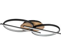 Rabalux Arash lámpara de techo 4x40 W blanco-negro-madera 71403