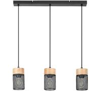 Rabalux Callum lámpara colgante 3x25 W negro-madera 72043