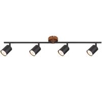 Rabalux Edmund lámpara de techo 4x25 W negro-madera 5298