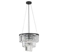 Rabalux Eloisa lampa wisząca 3x25 W czarna-przezroczysta 72265