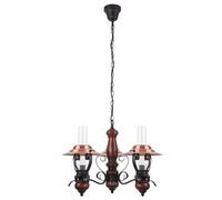 Rabalux Enna lámpara colgante 3x40 W negro-marrón 7860