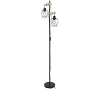 Rabalux Fabian lámpara de pie 2x40 W negro-madera 5246