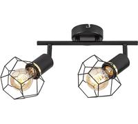 Rabalux Fran lámpara de techo 2x40 W negro 71066