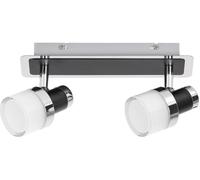 Rabalux Harold lámpara de techo 2x10 W negro-cromo-ópalo 5022