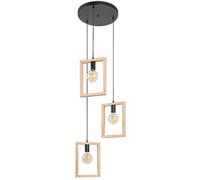 Rabalux Indigo lámpara colgante 3x40 W negro-madera 2293