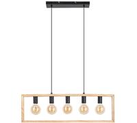 Rabalux Indigo lámpara colgante 5x40 W negro-madera 2294
