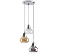 Rabalux Jezabel lámpara colgante 3x60 W cromo-humado 7977