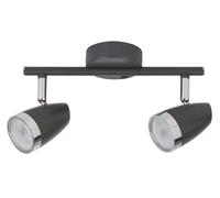 Rabalux Karen lámpara de techo 2x4 W negro-cromo 6513