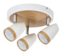 Rabalux Karen lámpara de techo 3x4 W blanco-madera 5566