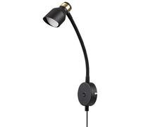 Rabalux Lilou lámpara de pared 1x25 W negro-oro 73051